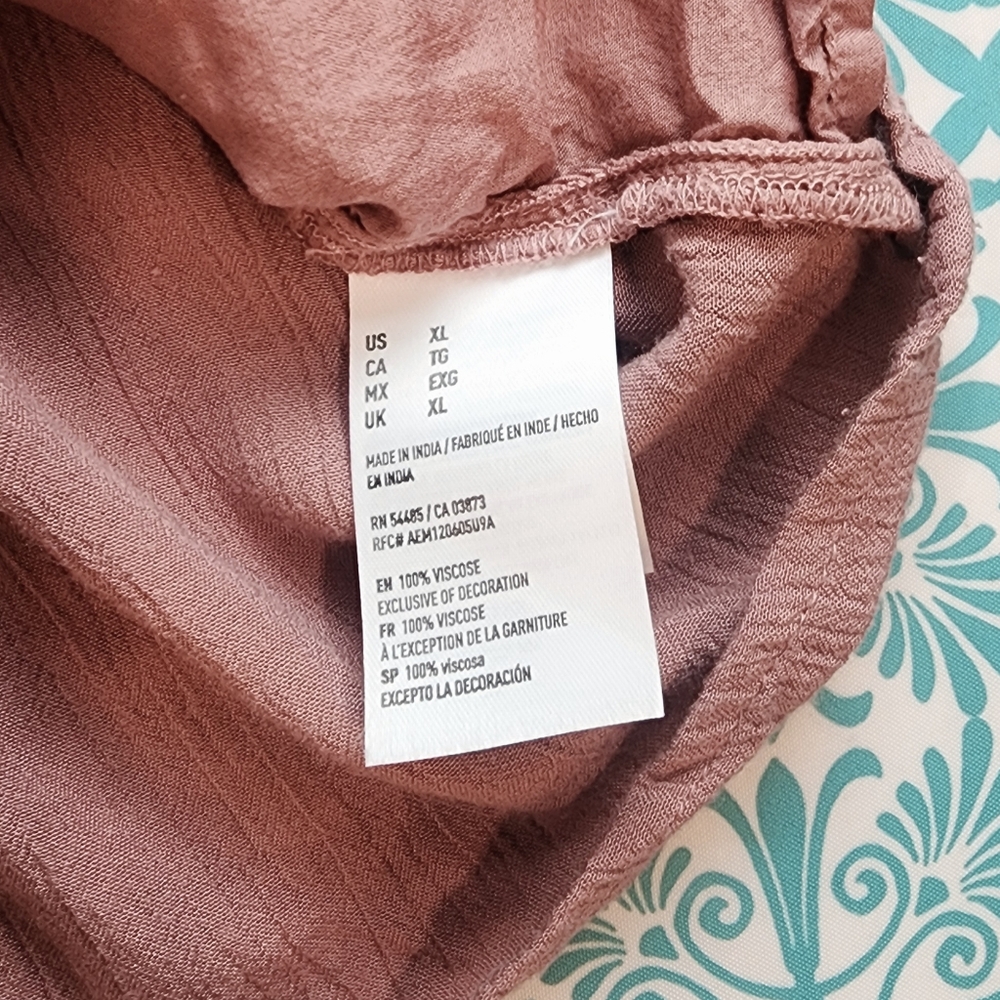 American Eagle Mauve Pink off the shoulder top XL - Picture 6 of 8